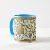 Mug Feuilles d'or 50e anniversaire Mariage (Devant gauche)