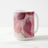 Mug Feuilles d'or rose (Devant droit)