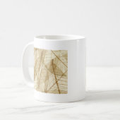 Mug Feuilles en dentelle beige crème pâle (Devant gauche)