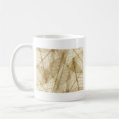 Mug Feuilles en dentelle beige crème pâle (Gauche)
