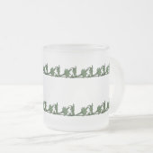 Mug - Feuilles en fer à angle vert (Devant droit)