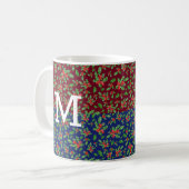 Mug Feuilles et baies de Noël rouges et verts (Devant gauche)