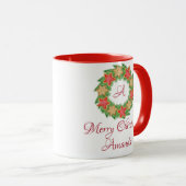 Mug Feuilles et biscuits étoile noël (Devant droit)