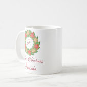 Mug Feuilles et biscuits étoile noël (Devant gauche)