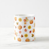 Mug Feuilles et Citrouilles d'aquarelle (Centre)