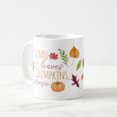Mug "Feuilles et Citrouilles d'automne, s'il vous plaî (Devant gauche)