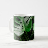 Mug Feuilles et feuilles de palmiers verts (Devant gauche)