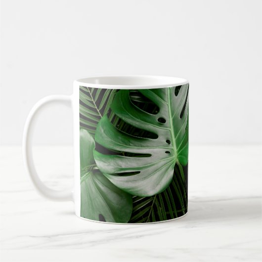 Mug Feuilles et feuilles de palmiers verts (Gauche)