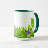 Mug Feuilles et fleurs (Devant droit)