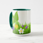 Mug Feuilles et fleurs (Devant gauche)