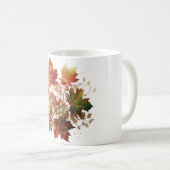 Mug Feuilles et fleurs d'automne en bouquet d'automne (Devant droit)