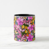 Mug feuilles et fleurs tropicaux (Centre)