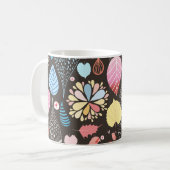 Mug Feuilles et oiseaux d'automne. (Devant gauche)