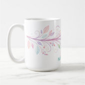 Mug Feuilles Florales Délicates (Gauche)