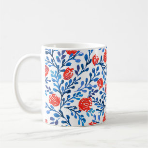 Mug Feuilles floraux : Motif naturel sans transparence