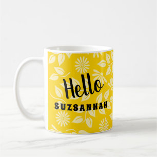 Mug Feuilles jaunes pastel Daisers jaune vif