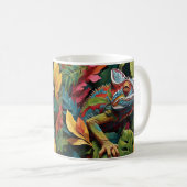 Mug Feuilles Lizard et couleur (Devant droit)