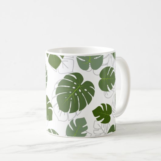 Mug Feuilles Monstera (Devant droit)