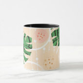 Mug feuilles ,monstres , rose, vert, tropical, palmier (Centre)