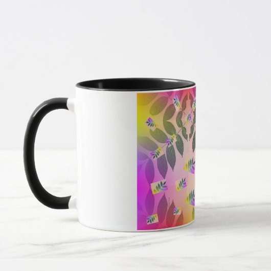MUG FEUILLES RAINBOW (Gauche)