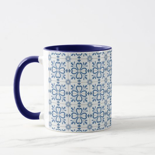 Mug Feuilles saints de Noël et pétales de fleurs (Gauche)