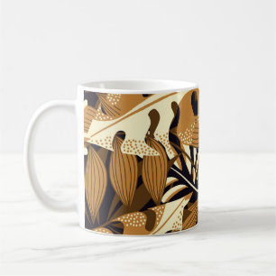 Mug Feuilles Tropicales Brillantes Motif Sombre