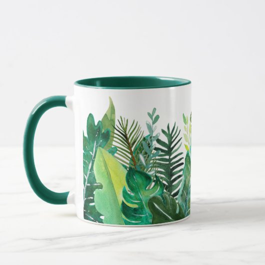 Mug Feuilles tropicales vertes (Gauche)