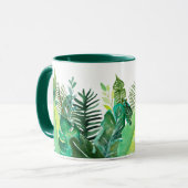 Mug Feuilles tropicales vertes (Devant gauche)