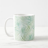 Mug Feuilles Tropicales Vertes Oiseau Blanc Aloha (Gauche)