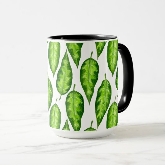 Mug Feuilles tropicaux (Devant droit)