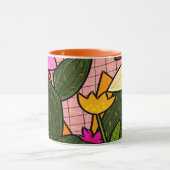 Mug feuilles tropicaux Abstraits et fleurs (Centre)