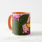Mug feuilles tropicaux Abstraits et fleurs (Devant gauche)