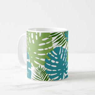 Mug Feuilles tropicaux, belle motif, serviettes