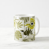Mug Feuilles tropicaux et éléments décoratifs. (Devant droit)