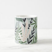 Mug Feuilles tropicaux : impression Vintage à main. (Centre)