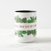 Mug Feuilles tropicaux - Motif de feuillage de la jung (Centre)