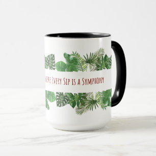 Mug Feuilles tropicaux - Motif de feuillage de la jung