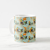 Mug Feuilles tropicaux toucan sans couture Motif (Devant gauche)
