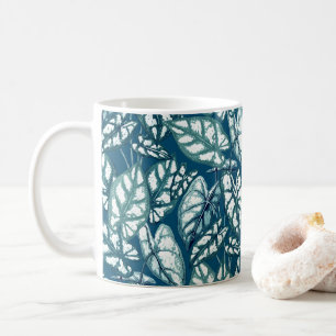 Mug Feuilles tropicaux Turquoises bleus