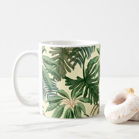 Mug Feuilles vertes (Avec donut)