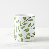 Mug Feuilles Vertes Aquarelle (Centre)
