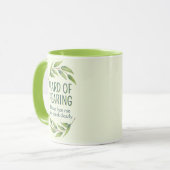 Mug Feuilles Vertes Botaniques Malentendants Surdité (Devant gauche)