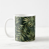 Mug Feuilles Vertes Tropicales Noires (Gauche)