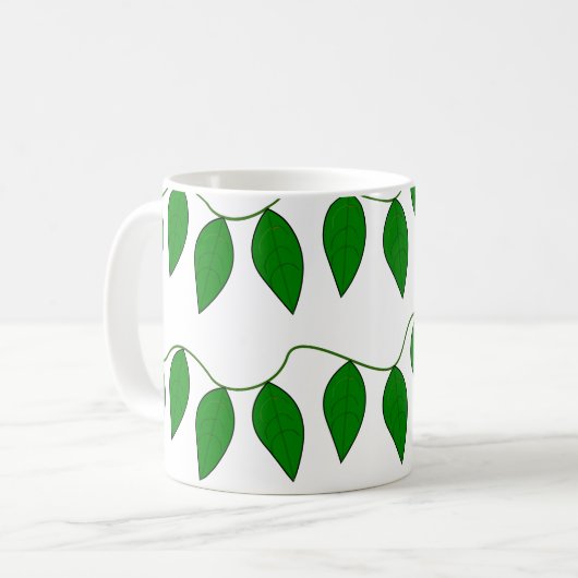 Mug Feuilles verts tropicaux (Devant gauche)