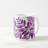 Mug Feuilles violets (Devant droit)