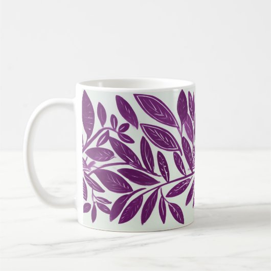 Mug Feuilles violets (Gauche)