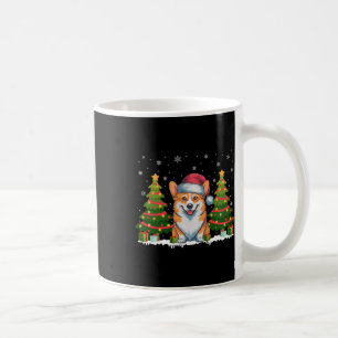 Mug Feux d'arbre de Noël Corgi Chien de Noël Noel