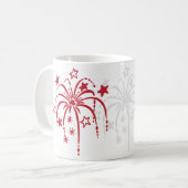 Mug Feux d'artifice 4 juillet café-confiture (Devant gauche)