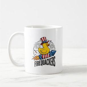 Mug Feux d'artifice Canard Patriotique Conception de C
