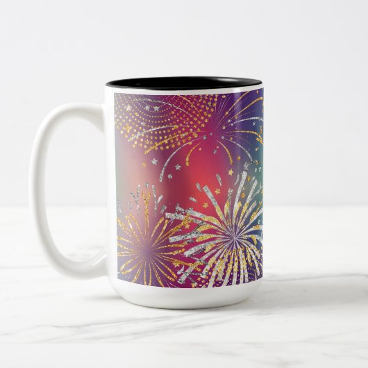 Mug Feux d'Artifice Illustré (Gauche)